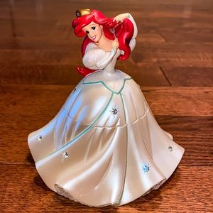 RARE Disney Ariel ceramic jewelry box figurine wedding dress